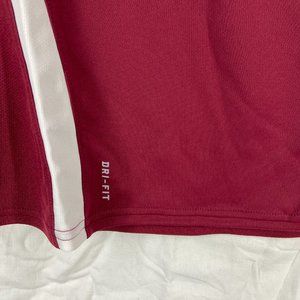 Nike | Tops | Nike Drifit Womens Dark Red Volleyball V Neck Jersey Size ...